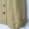 Girls' Cotton MID-Length Loose Windproof Single-Breasted Jacket Trench Coat