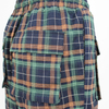 Women's Plaid Elastic Waist Multi-Pocket Bermuda Cargo Shorts