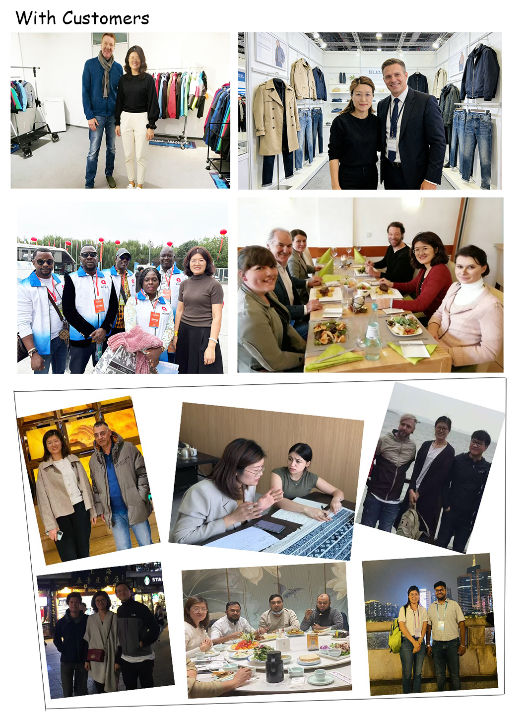 Group photo with customer