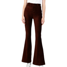Women's Corduroy Comfort High Waist Stretch Slim Fit Flared Pants