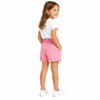 Custom Girls Summer Pink Elastic Waist Casual Cotton Shorts