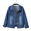 Women's Custom Color Spring Outerwear Short Cotton Denim Jean Jacket