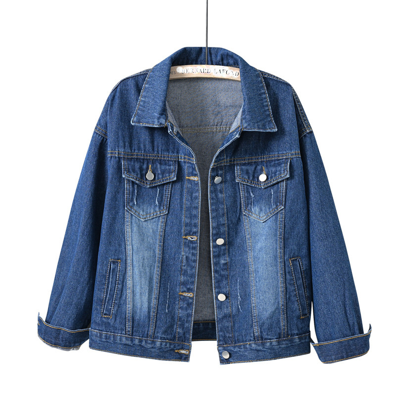 Women's Custom Color Spring Outerwear Short Cotton Denim Jean Jacket