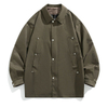 Men's Spring Autumn Oversized MID-Length Casual Solid Color Trench Coat