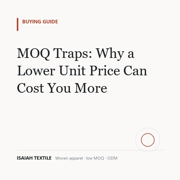 MOQ Traps: Why a Lower Unit Price Can Cost You More