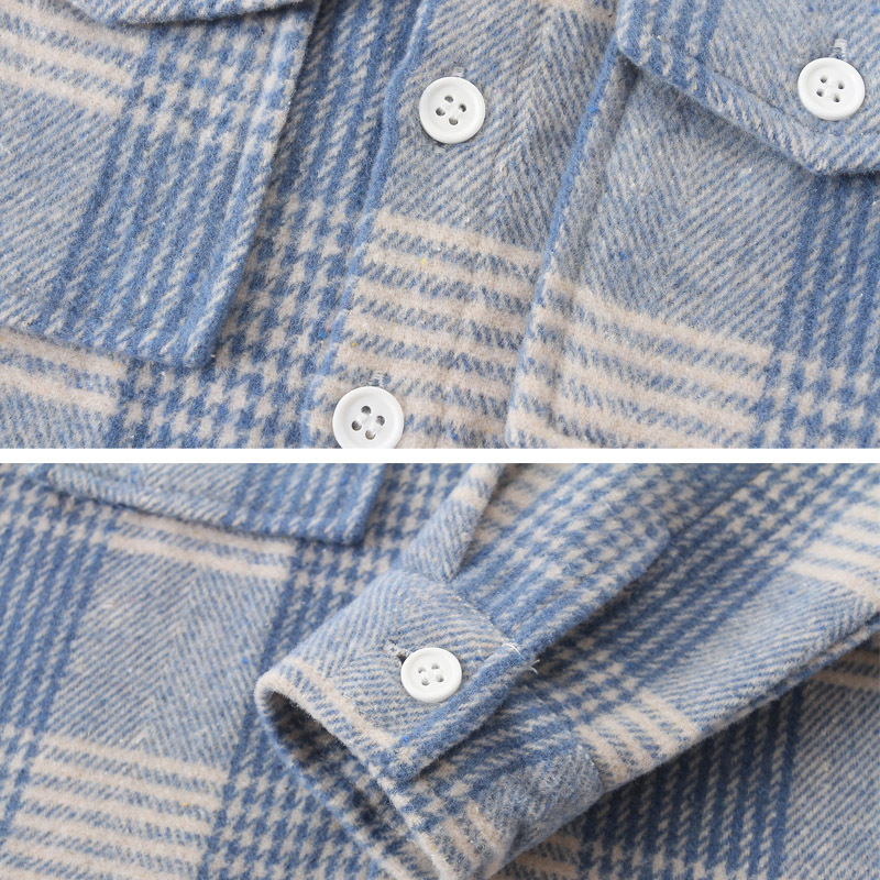 Baby Apparel Spring/Autumn Flannel Plaid Button Down Long Sleeve Casual Shirt