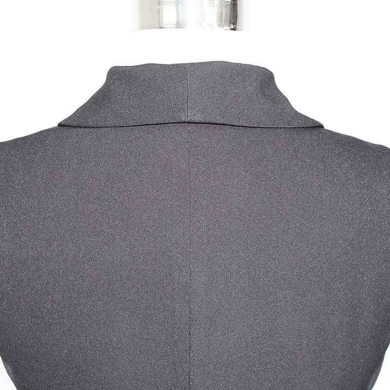 Women's Fashion Double-Breasted Sleeveless Shawl Lapel Suit Vest Blazer Jacket