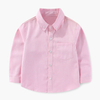 Children Solid Uniform Cotton Oxford Versatile Formal Long Sleeve Shirt