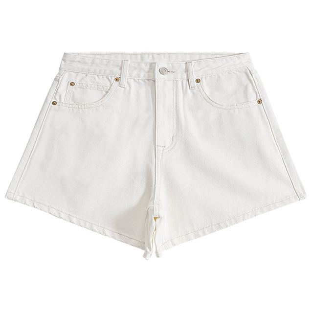 Women Cotton Denim Monkey Mustache Wash Summer Casual Jeans Work Shorts