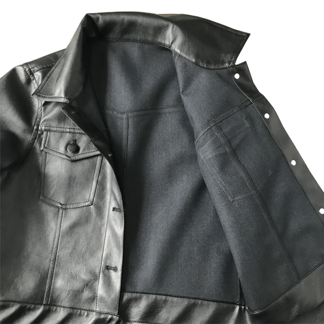 PU Jacket with shank buttons