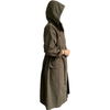 Olive Green Long Jacket Dust Coat Hooded Long Coat for Women