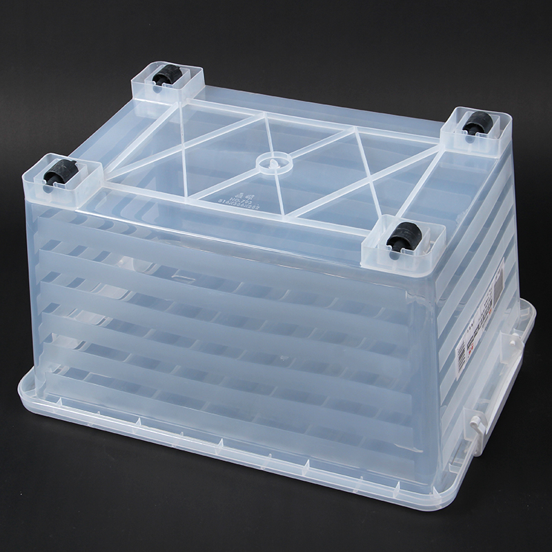 Plastic packing box plastic case packing storage container boxes with handles and wheels for household
