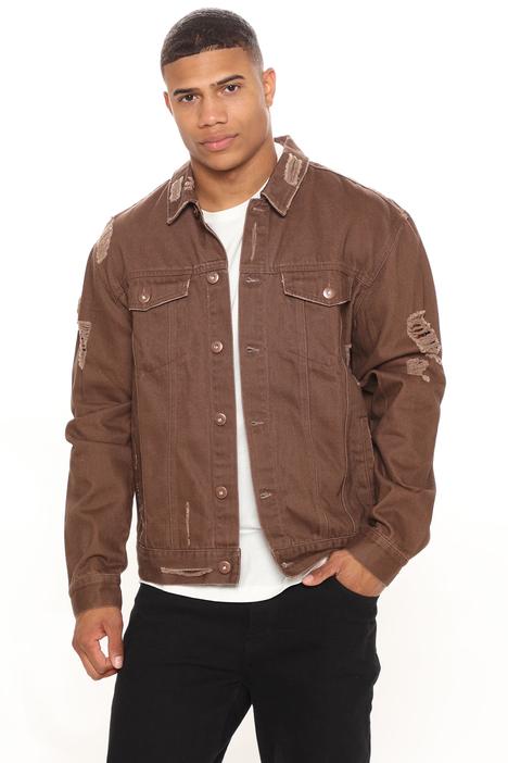 dark brown truker jacket