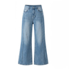 Women's High Rise Wide Leg Light Wash Flare Denim Jeans