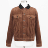 Men's Casual Corduroy Winter Trucker Jacket with Sherpa Lining