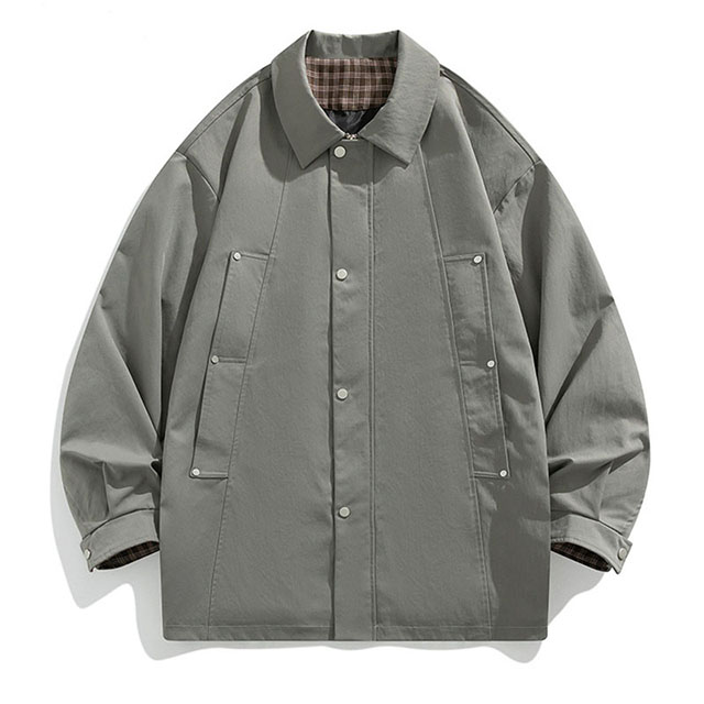 Men's Spring Autumn Oversized MID-Length Casual Solid Color Trench Coat