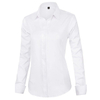 Women Blouse Polyester Office Commuter Long Sleeve Dress Shirt