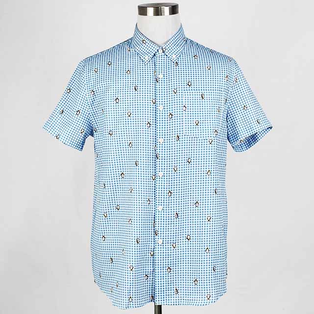 Men Wholesale Custom Print Summer Vacation Short Sleeve Fashion Shirt