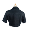 Fashion women top wear black casual crop top blazer 