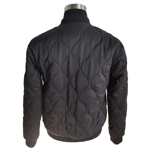 Black color bomber winter jacket