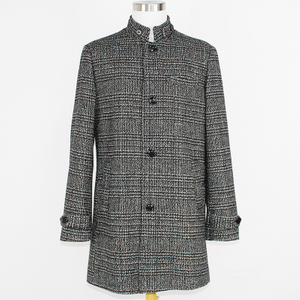 Fashion Black and Whit Color Checked Plaid Outdoor Coat Jacket for Men