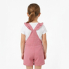 Summer Cotton Girls Shortalls Pink Ruffle Strap Overalls