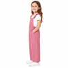 Girls Pink Cotton Ruffle Strap Wide Leg Casual Overalls