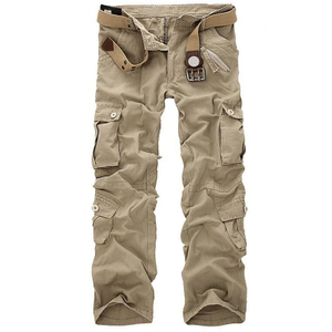 Men's Trousers Cotton Spandex Loose Baggy Outdoor Hiking Cargo Straight Work Pants