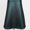 Girls Round Neck Metallic Shinning Ruffle Sleeveless A-Line Party Dress