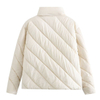 Women's Winter Fashion Quilted Puffer Coat Stand Collar Outer Wear Padded Jacket