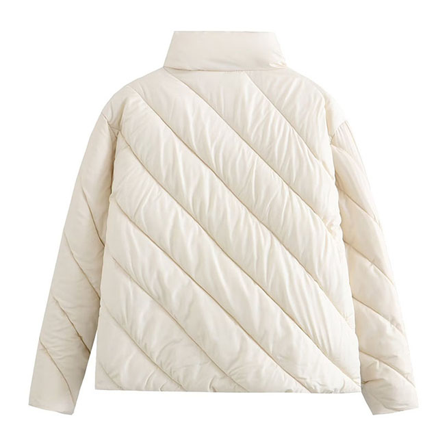 Women's Winter Fashion Quilted Puffer Coat Stand Collar Outer Wear Padded Jacket