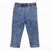 Kids Custom Embroidery Elastic Waist Straight Leg Denim Lined Jeans