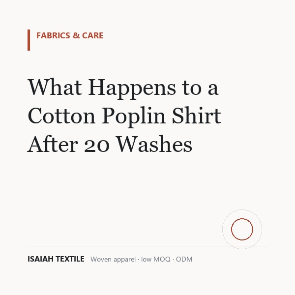 What Happens to a Cotton Poplin Shirt After 20 Washes