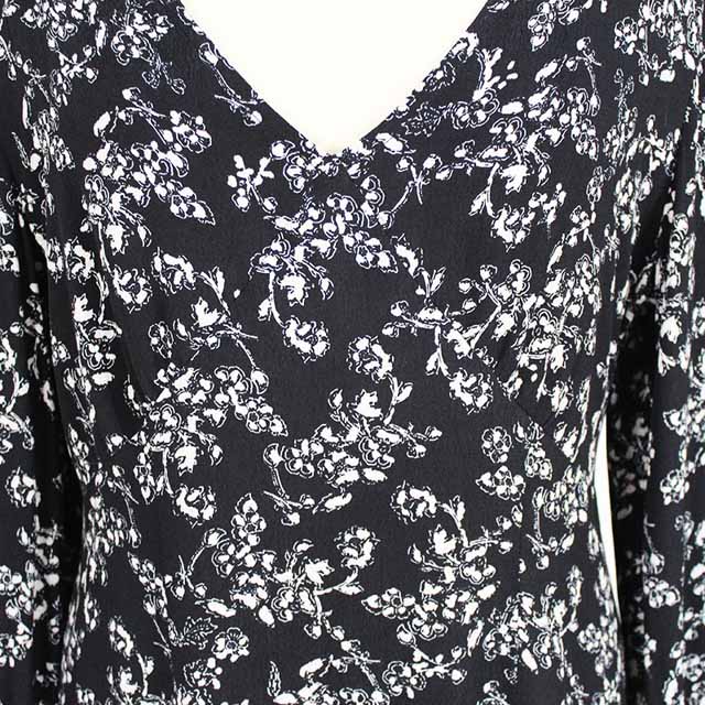 Women's Custom Chiffon V-Neck Long Sleeve Fashion Floral Dress
