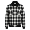 Men's Flannel Plaid Winter Warm Long Sleeve Lapel Padded Coat Jacket