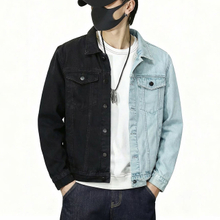 Men's Contrast Color Spring/Autumn Denim Cotton Hybrid Trucker Jacket