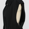 Women's Cotton Waist Drawstring Sleeveless Utility Vest Button Jacket