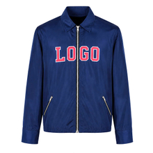 Men's Polyester Custom Print Sports Lapel Zipper Bomber Jacket