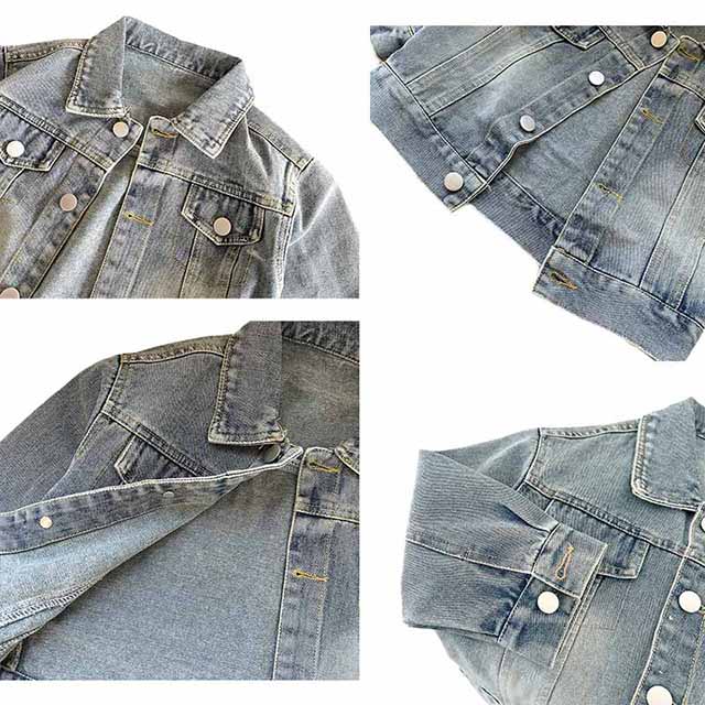 Children's Spring/Autumn Retro Loose Fit Cotton Denim Jacket