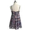Floral Print Pleated Flared Swing Braces Skirts/ Adjustable Shoulder Straps Dresses