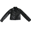 Kids PU Coating Fur Jacket with Shank Buttons 