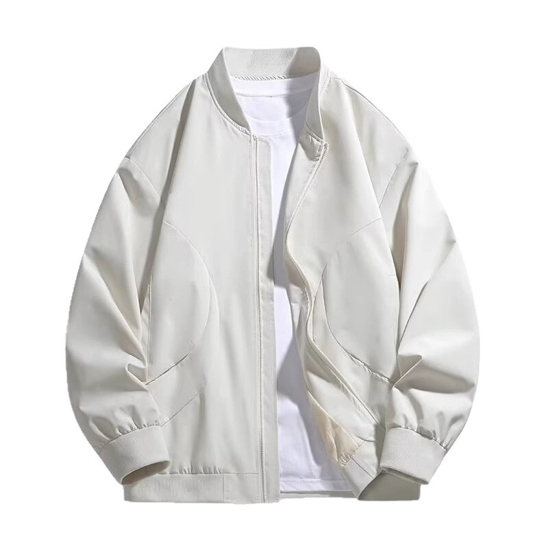 Men's Spring Stand-Collar Casual Oversized Sport Bomber Jacket