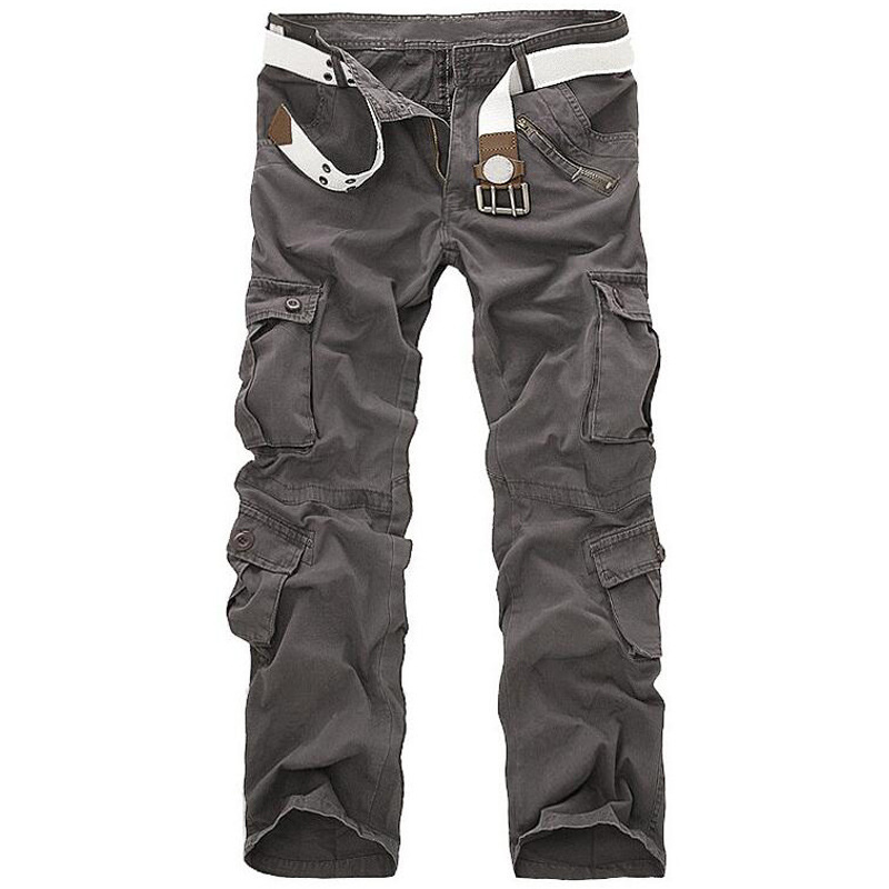 Men's Trousers Cotton Spandex Loose Baggy Outdoor Hiking Cargo Straight Work Pants