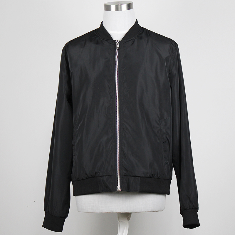 Men's Custom Lightweight Windproof Casual Coat Long Sleeve Bomber Work Jacket