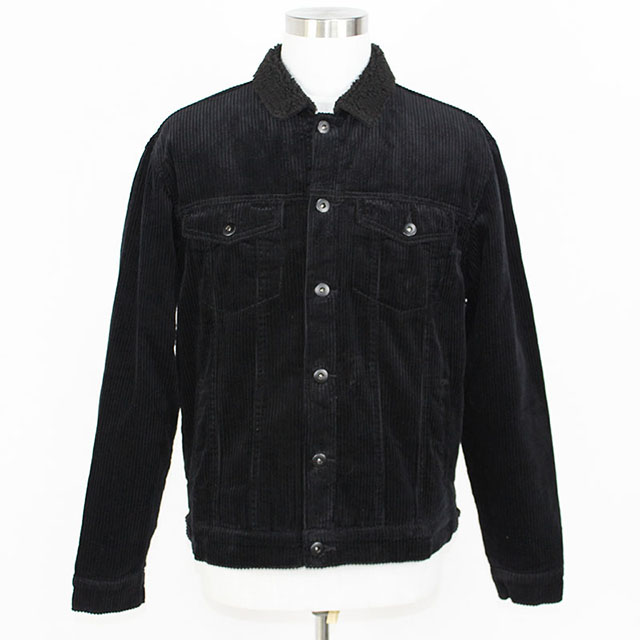 Men's Casual Corduroy Winter Trucker Jacket with Sherpa Lining