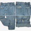 Girls Embroidery Elastic Waist Lightweight Breathable Cotton Denim Jeans