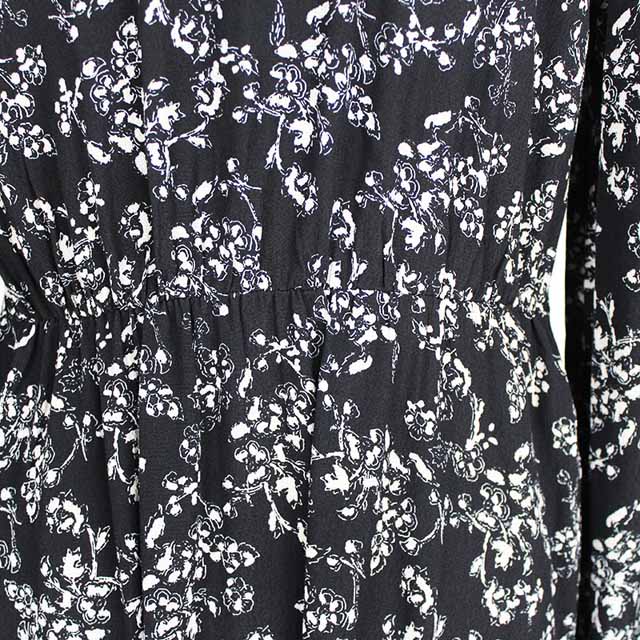 Women's Custom Chiffon V-Neck Long Sleeve Fashion Floral Dress