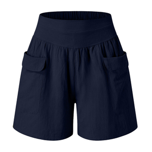 Women Loose Fit Wide-Leg High Waisted Summer Casual Shorts