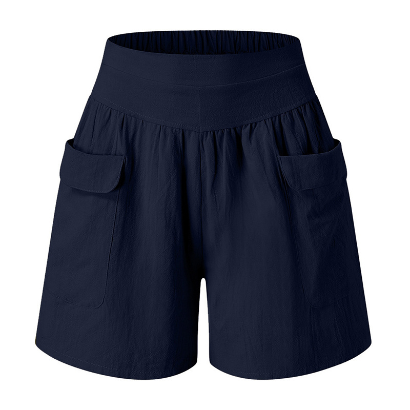Women Loose Fit Wide-Leg High Waisted Summer Casual Shorts
