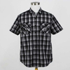 Men Custom Wholesale Summer Short Sleeve Casual Cotton Plaid Shirt